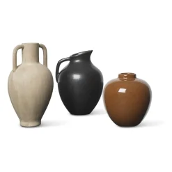 Clearance Ferm Living Mini jarrón Ary mediano, Charcoal Negro