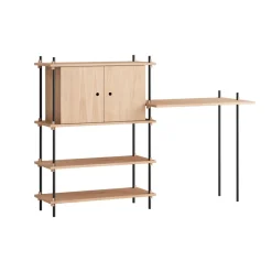Discount MOEBE shelving system s.115.2.D, Roble-negro MarrónNegro