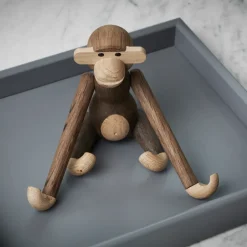 Sale Kay Bojesen Denmark Mono de madera pequeño, roble-roble ahumado Marrón