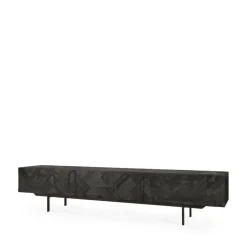Ethnicraft Mueble multimedia Graphic, Black 242 cm Negro