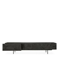 Ethnicraft Mueble multimedia Graphic, Black 242 cm Negro