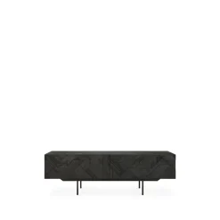 Online Ethnicraft Mueble multimedia Graphic, Black 162 cm Negro