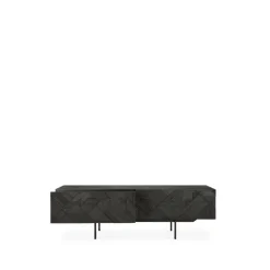 Online Ethnicraft Mueble multimedia Graphic, Black 162 cm Negro