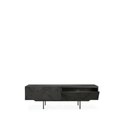 Online Ethnicraft Mueble multimedia Graphic, Black 162 cm Negro