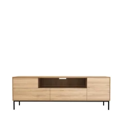 Sale Ethnicraft Mueble multimedia Whitebird 180 cm, Oak wax oil-Black metal Beige