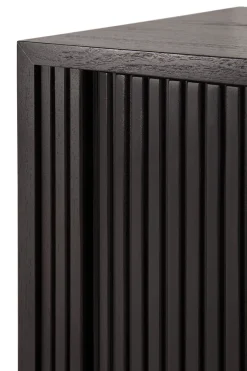 Best Ethnicraft Mueble para TV Roller Max, Lackad teak--2 puertas Negro
