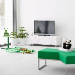 Outlet A2 Mueble TV con ruedas Collect 2010, Blanco
