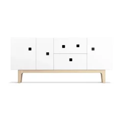 Online Zweed Mueble TV Peep M2, , roble pigmentado Blanco