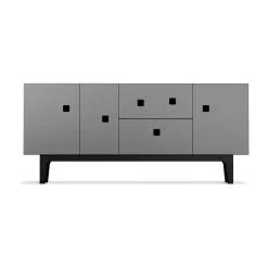 Discount Zweed Mueble TV Peep M2, Slate grey, lacado negro Gris