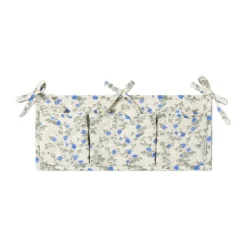 Clearance Garbo&Friends Organizador de cama acolchado Dainty satin, 18x43 cm Azul