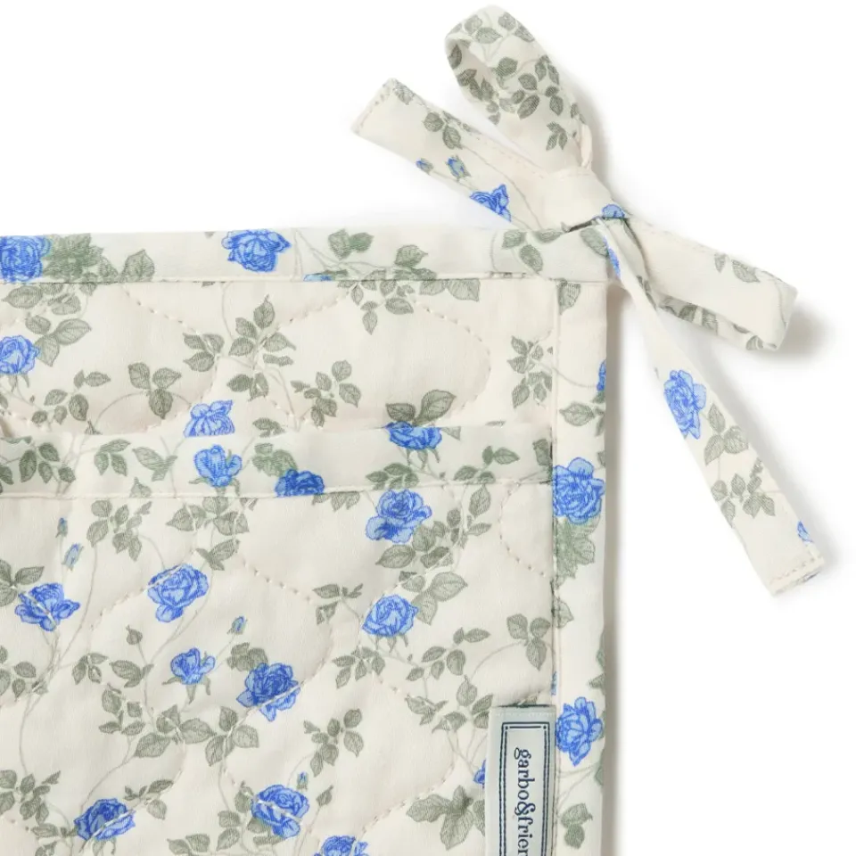 Clearance Garbo&Friends Organizador de cama acolchado Dainty satin, 18x43 cm Azul