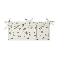 Best Garbo&Friends Organizador de cama acolchado satin Blueberry, 18x43 cm Beige