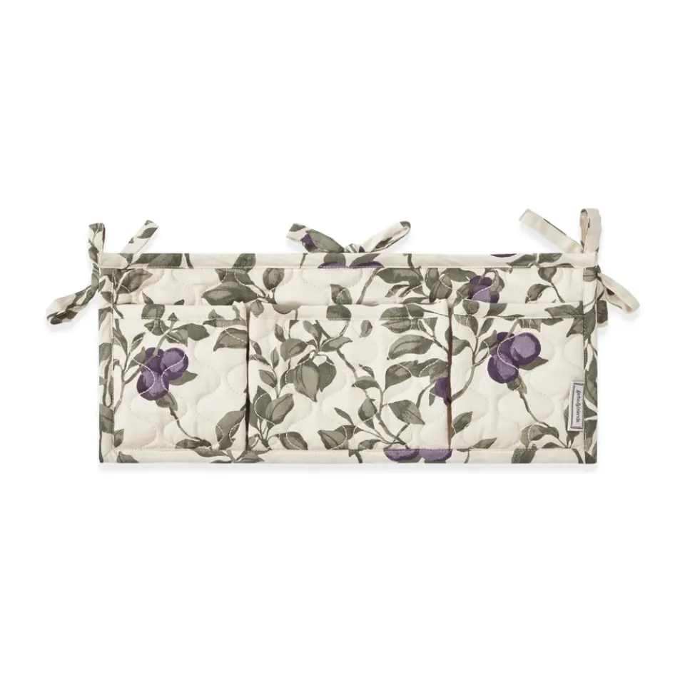 New Garbo&Friends Organizador de cama acolchado satin Plum, 43x18cm Beige