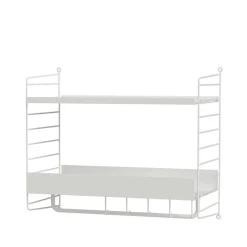 New String Panel de pared , , 50x30 cm, paquete de 2 Blanco