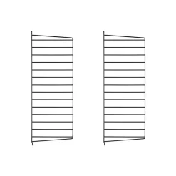 Sale String Panel de pared , , 75x30 cm, paquete de 2 Negro