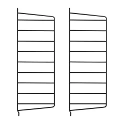 Clearance String Panel de pared , , 50x20 cm, paquete de 2 Negro