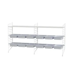 Online String Panel de suelo , , 85x30 cm, paquete de 2 Blanco