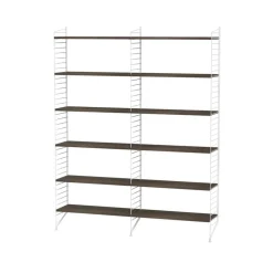 Sale String Panel de suelo , Blanco, 200x30 cm, paquete de 2 Marrón