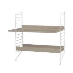 Outlet String Panel de suelo , Blanco, 85x30 cm, paquete de 2 Beige
