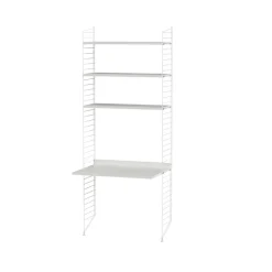 String Panel de suelo , , 200x30 cm, paquete de 2 Blanco