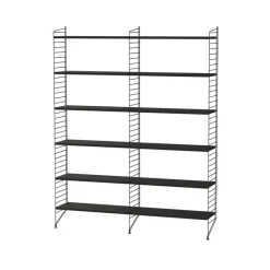 Sale String Panel de suelo , , 200x30 cm, paquete de 2 Negro