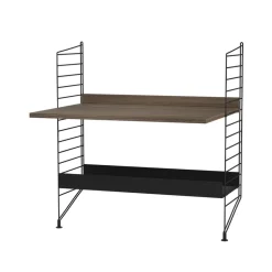 Discount String Panel de suelo , Negro, 85x30 cm, paquete de 2 Marrón