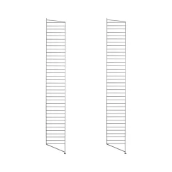 String Panel de suelo , , 200x30 cm, paquete de 2 Negro