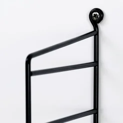 String Panel de suelo , , 200x30 cm, paquete de 2 Negro