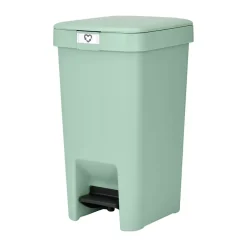 New Brabantia Papelera con pedal StepUp de 10 L, Jade green Verde