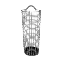 Clearance KORBO Paragüero Umbrella Bin, Acero galvanizado Plateado