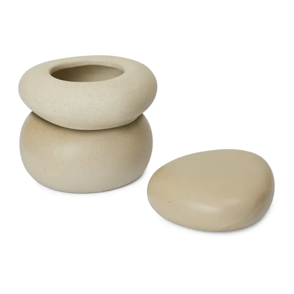 New Ferm Living Pebble ask large, Sand/Cream Beige
