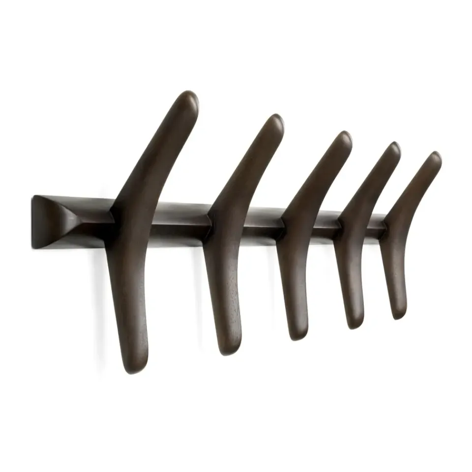 Hot Ethnicraft Percha PI 70 cm, Caoba teñida de oscuro Marrón