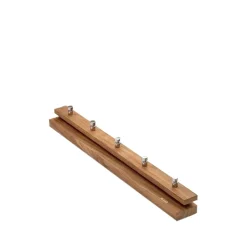 Hot Fritz Hansen Perchero Cutter, Teca, 5 pomos Marrón