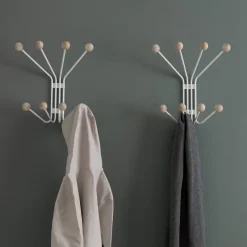 New Maze Perchero de pared Bill S, Blanco