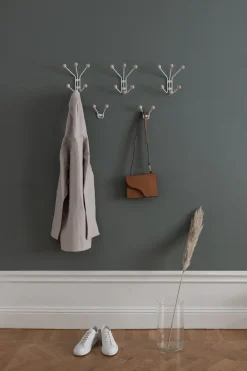 Online Maze Perchero de pared Bill XS, Greige Gris