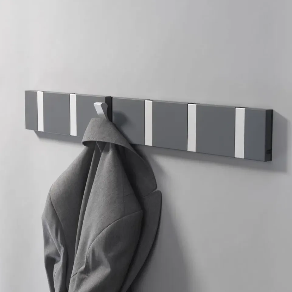 Online LoCa Perchero de pared Knax 40 cm, blanco-gris GrisBlanco