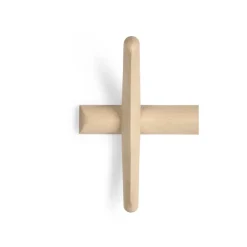 Discount Ethnicraft Perchero de pared PI, Plátano lacado, 70x21 cm Beige