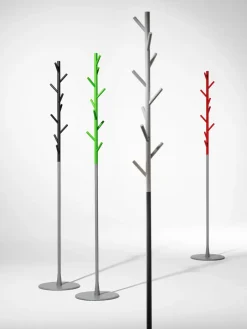 Sale SMD Design Perchero de pie Sticks, verde-plata Blanco