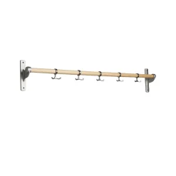 New Essem Design Perchero Nostalgi, Abedul, soportes aluminio Beige