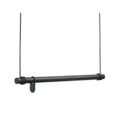 Best LIND DNA Perchero Swing, Oak black, m, cuerda negra Negro