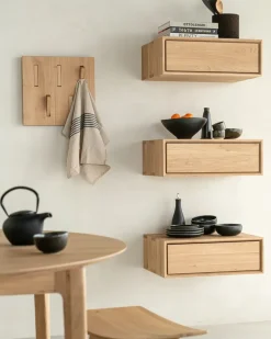 Hot Ethnicraft Perchero Utilitile wall hanger, Roble Beige