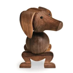 Clearance Kay Bojesen Denmark Perro de madera 18,5 cm, nogal Marrón