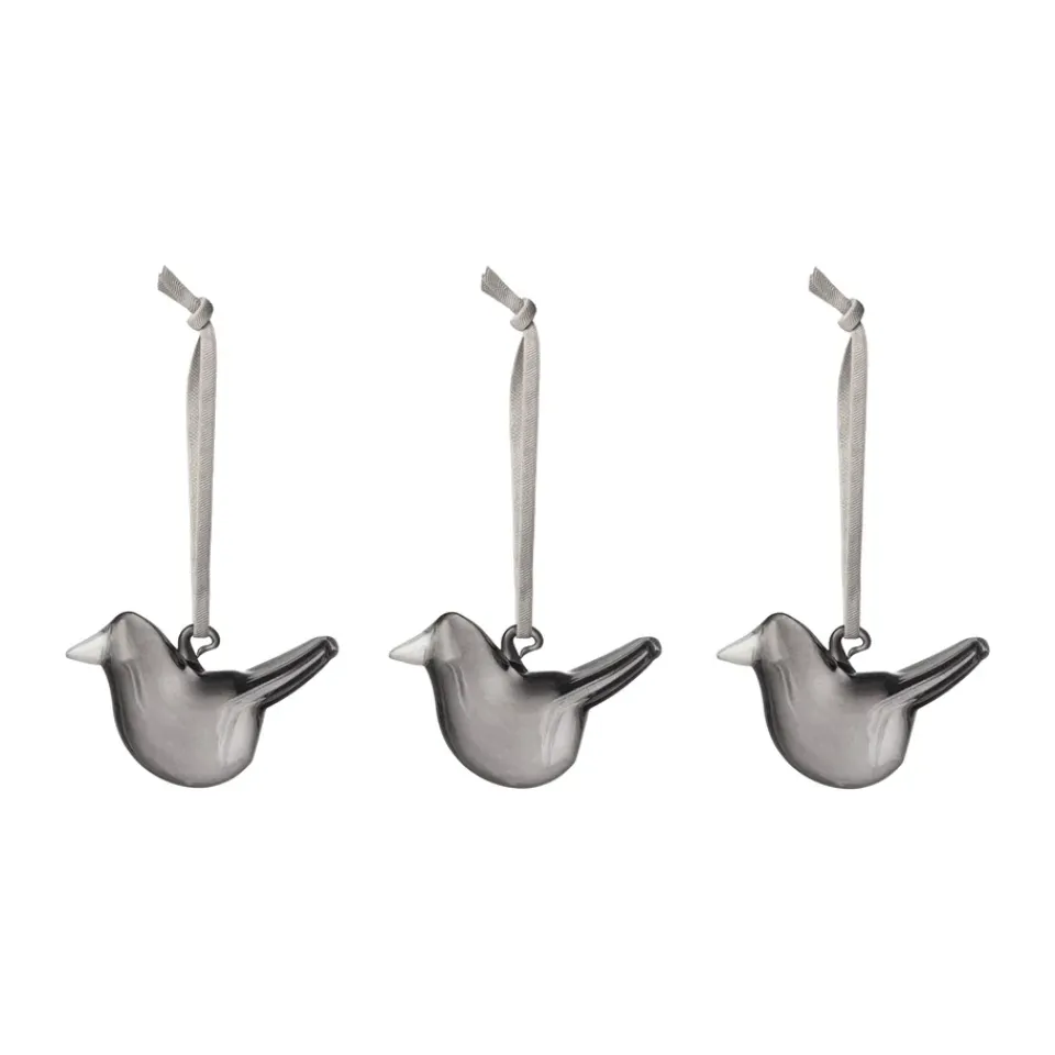 Best Iittala Pájaros de cristal , , Set de 3 Gris