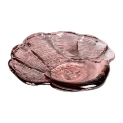 Clearance Kosta Boda plato de vidrio artístico Venusmussla 30x33 cm, Rosa
