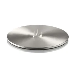 New Ester & erik Plato para vela Ø12 cm mate, Silver Plateado