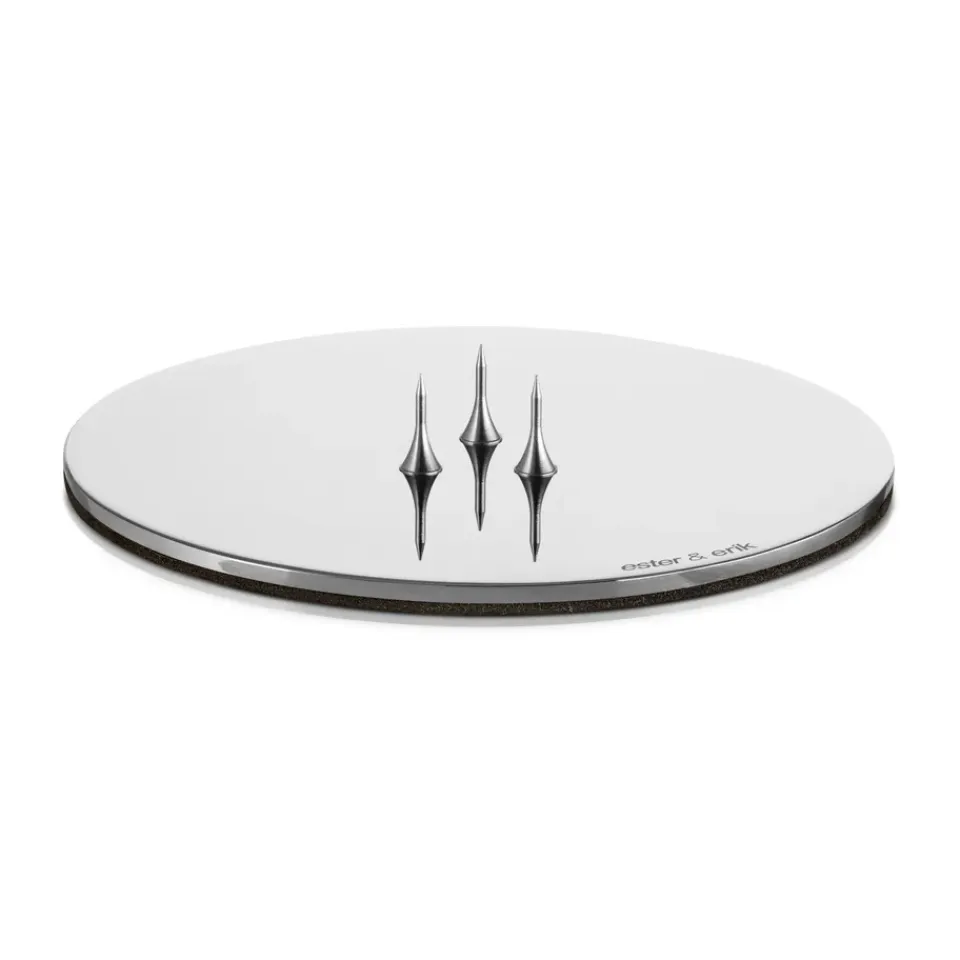 Discount Ester & erik Plato para velas Ø9 cm brillante, Silver Plateado