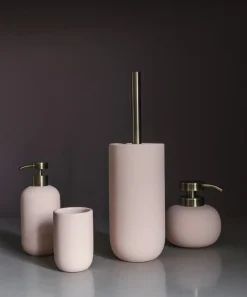Online Mette Ditmer Portaescobillas baño Lotus, Powder rose Rosa