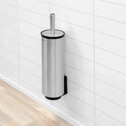 Outlet Brabantia Portaescobillas baño Profile, montaje en pared, acero mate Plateado