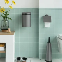 New Brabantia Portaescobillas de inodoro ReNew , platino Marrón