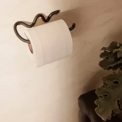 Hot Ferm Living Portarrollos para papel higiénico Curvature, latón Negro